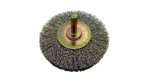 JOSCO BRUSH WHEEL CR HS 100X15 6MM SPINDLE 0.25MM