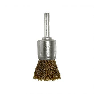 JOSCO BRUSH,CUP 25 6.3 HEX SPINDLE BRASS COATED