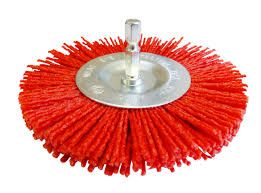 JOSCO ABRASIVE NYLON 100 MM BRUSH WHEEL 6.5 HEX SPINDLE