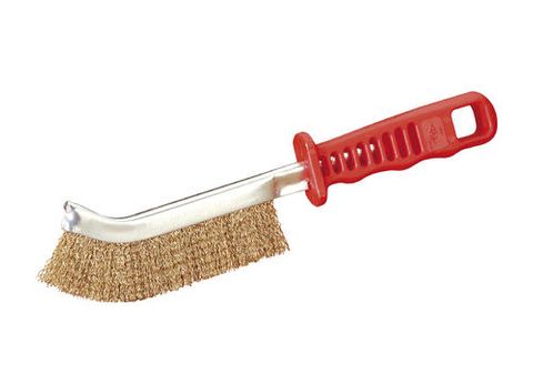 JOSCO BRUSH HAND CR STEEL RED PLASTIC HANDLE