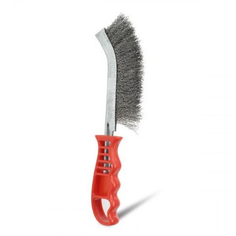 JOSCO BRUSH HAND CR BRASS ORANGE PLASTIC HANDLE