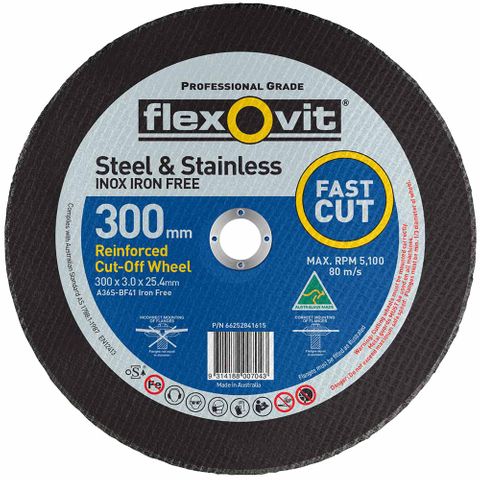 FLEXOVIT CUT OFF DISC 300 X 3.4X25.4 MM FAST CUT
