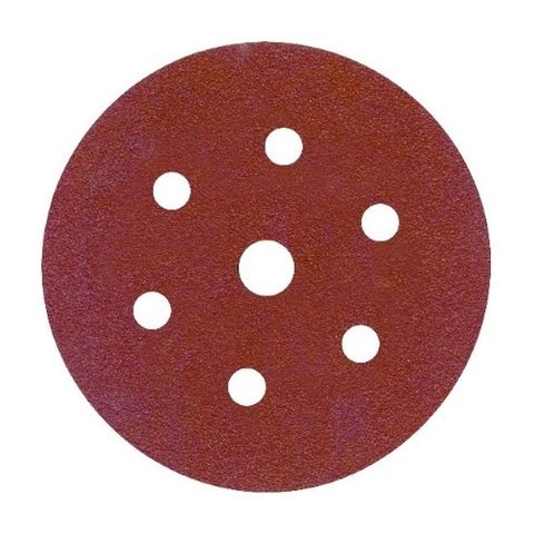 SANDING DISC VELCRO 150 7 HOLE 100GRIT