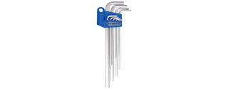 KING TONY 9PC MET X.LNG MET HEX KEY SET