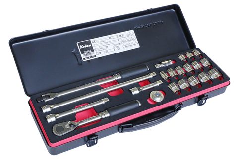 KOKEN 3/8DR STND SOCKET SET 21PC 7-22mm
