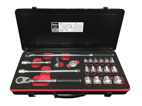 KOKEN 1/2DR STND SOCKET SET 21PC 8-32mm