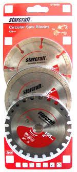 105mm 3PACK VARIOUS PURPOSE CUTTING BLADES''STARCRAFT''