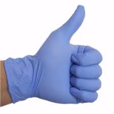 GLOVES DBL.TUFF NITRILE L POW/FREE 25PR/BOX BLUE EGL