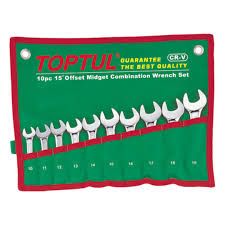 TOPTUL WRENCH COMB MIDGET SET 10PC 10-19mm