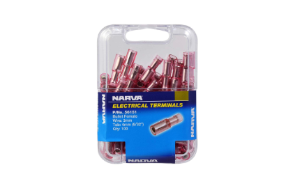 ELEC.FEMALE BULLET POLYCARB.4mm PKT100