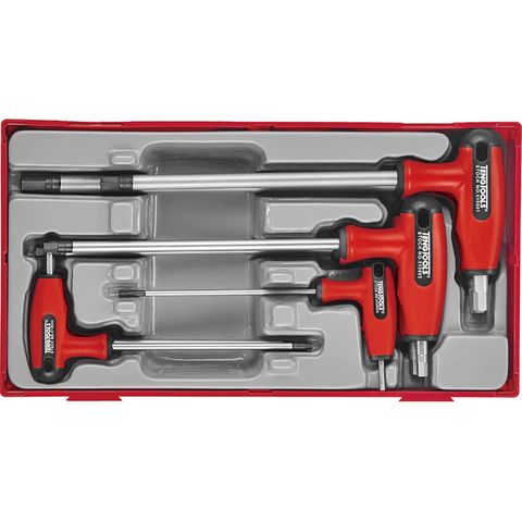 TENG T HANDLE HEX KEY SET 7PC METRIC IN TRAY