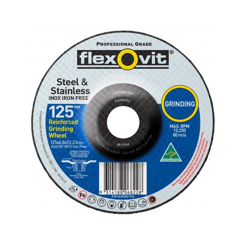 FLEXOVIT D/C GRINDING DISC 125MMx6.8