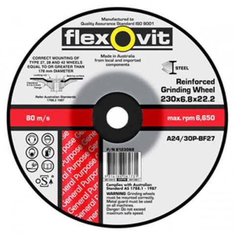 FLEXOVIT D/C GRINDING DISC 230MMx6.8