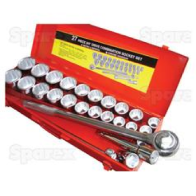 SOCKET SET 27 PCE 3/4DR MET/IMP.