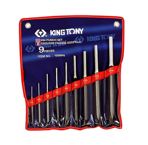 KING TONY 9PCE PIN PUNCH SET
