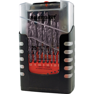 HOLEMAKER 25PC JOBBER DRILL SET - SPLIT POINT METRIC