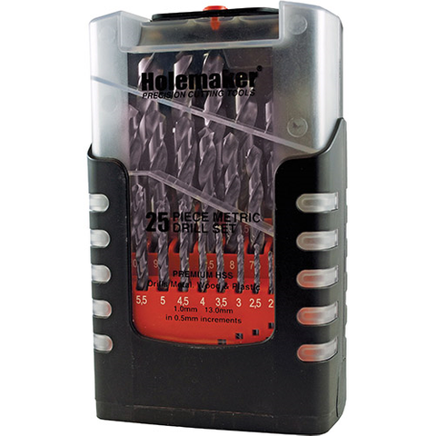 HOLEMAKER 25PC JOBBER DRILL SET - SPLIT POINT METRIC