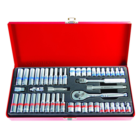 KING TONY 48PC 1/4DR MET/IMP SOCKET SET