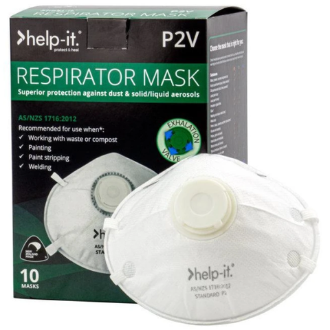 HELP-IT P2 STD SIZE MLD CUP RESP WITH VALVE 10PCS