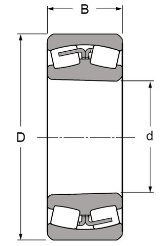 SPHERICAL ROLLER BRG TAPER BORE