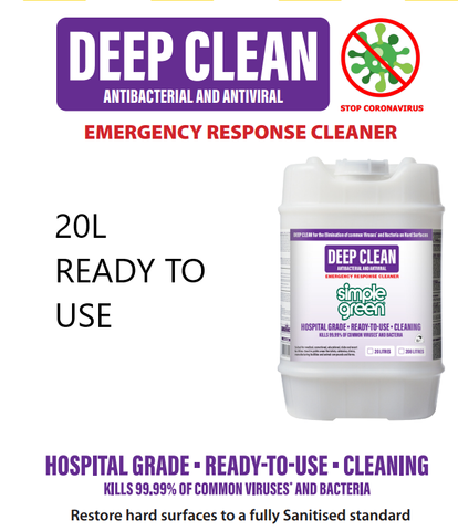SIMPLE GREEN ANTIBACTERIAL CLEANER CONCENTRATE - 20L - HSR002526