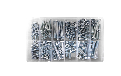 ASSORT.KIT METRIC BOLTS M6 TO M12 12SIZES