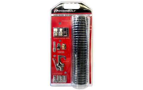 12PC RECOIL AIR HOSE AND ACCESSORY SET
