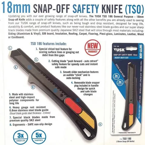 SNAP OFF SAFETY KNIFE 18MM