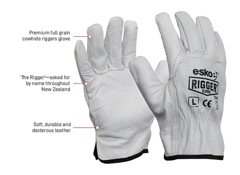 GLOVES ESKO RIGGER "A" GRADE LEATHER SMALL