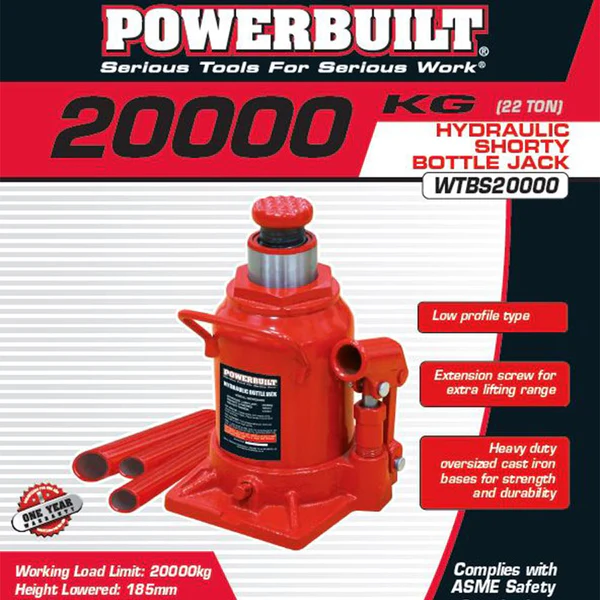 POWERBUILT SHORTY BOTTLE JACK 22TON