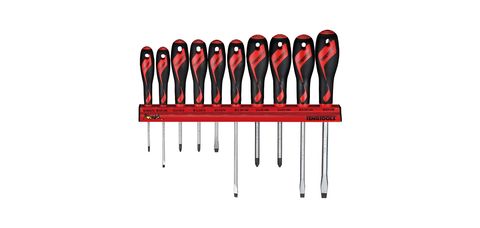 TENG SCREWDRIVER SET 10PCS WALL RACK