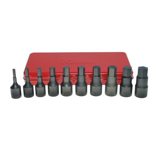 10pc 1/2 (Inch) Hex Socket Bit Set