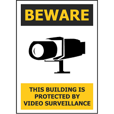 SIGN ''BEWARE VIDEO SURVEILANCE.....''340X240