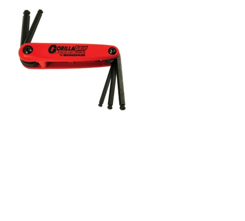 BONDHUS HEX KEY MET. FOLD UP SET 5PC.