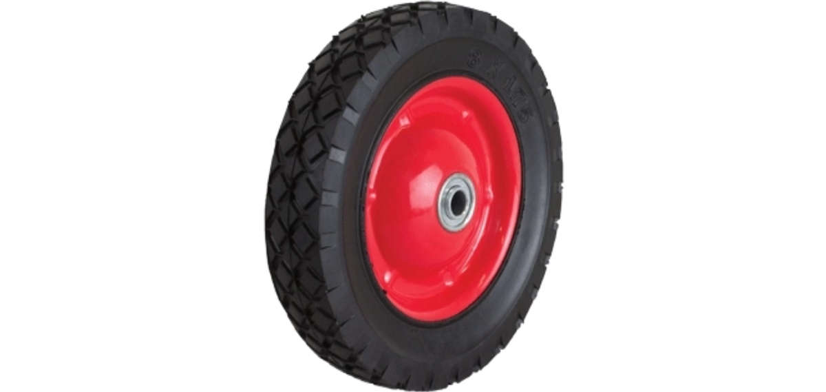 200mm Semi Pneumatic Rubber Tyred Wheel 1/2" Axle Diameter