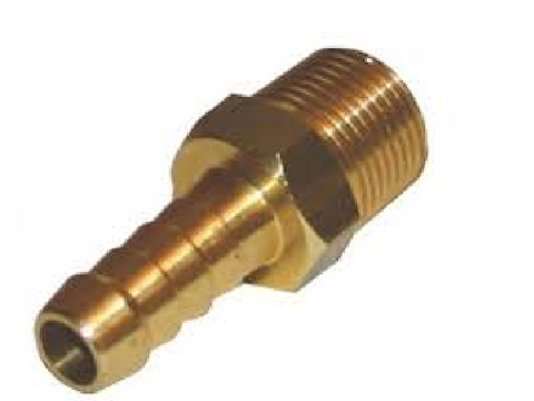 BRASS/F SNGLE 1/2 TAIL BARB X 1/2BSP MALE