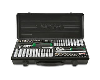 TOPTUL 1/4DR MET/IMP STND&DEEP SOCKET SET 54PC.