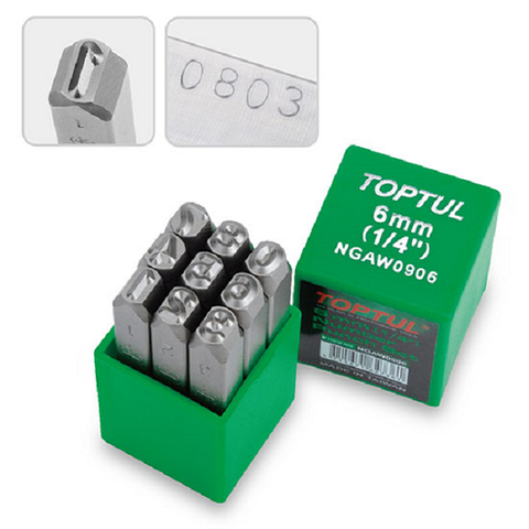 TOPTUL NUMBER PUNCH SET 6MM
