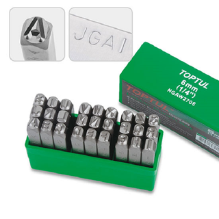 TOPTUL LETTER PUNCH SET 6MM