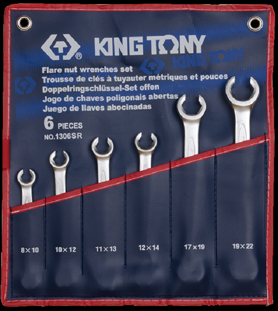 KING TONY FLARE NUT SPANNER SET IMP.