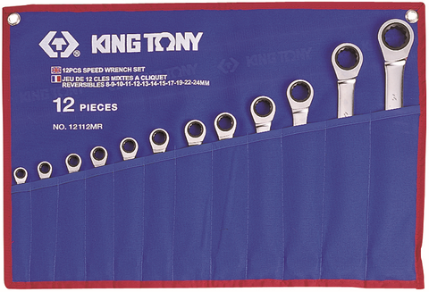 KING TONY R&OE SPANNER SET 8-24mm TET POUCH