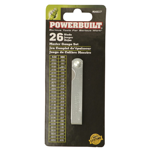 POWERBUILT FLEELER GAUGE 26 BLADE FLAT MET/IMP