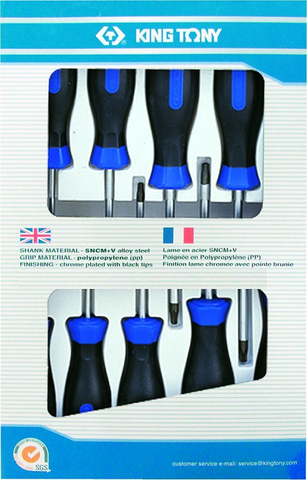 KING TONY 9PCE TORX TIP S/DRIVER SET