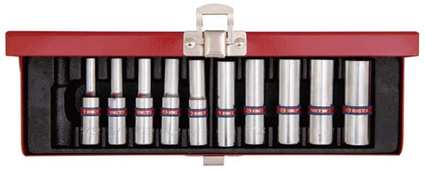 KING TONG 1/4DR DEEP SCKT.SET IMP.10PC