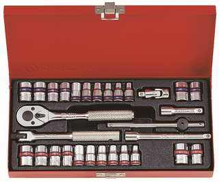 KING TONY 1/4DR 30PCE 6PT COMB SKT SET