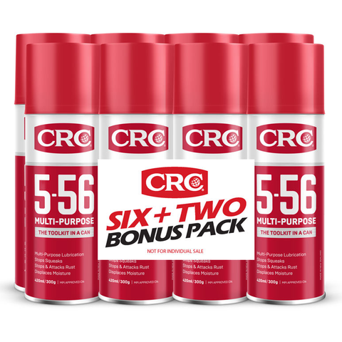 CRC 5.56 MULTI PURPOSE 6 PACK PLUS 2 FREE