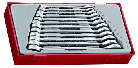 TENG 12PC ANTI-SLIP COMB.SPANNER SET8-19mm INTRAY