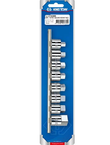 KING TONY 1/2DR 8PC SUMP PLUG SQUARE HEAD DRIVE ON RAIL