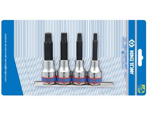 KING TONY 1/2DR 4PC SPLINE BIT SOCKET SET