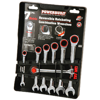 POWERBUILT 7PCE MET GEAR SPANNER SET